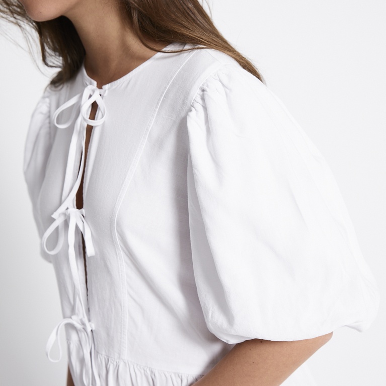 Linen blend dress "Rosie" White